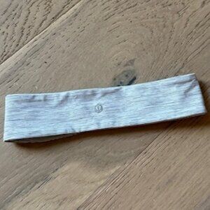 Lululemon Headband Gray Stripe Like New